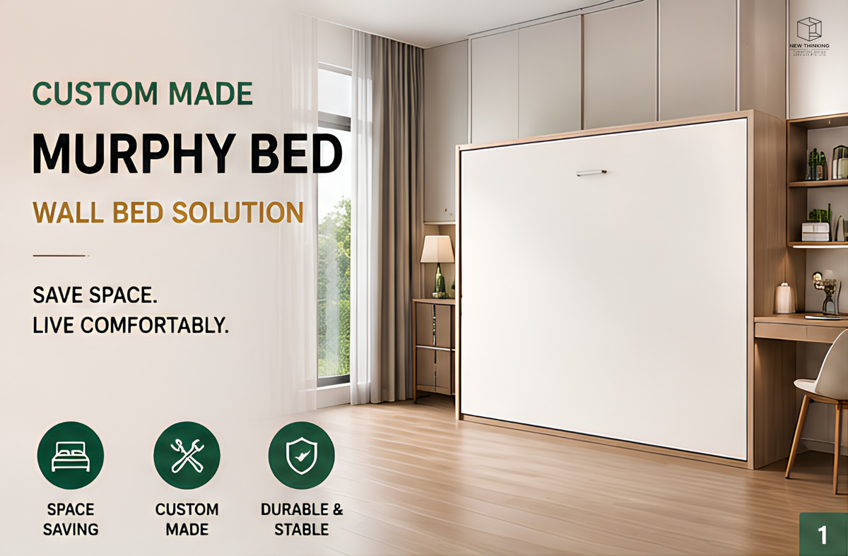 Custom Murphy Bed | Wall Bed with Storage & Desk | Made to Measure