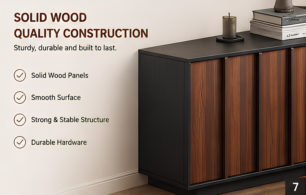 Solid Wood Multi-Purpose Storage Cabinet | Shoe Cabinet | Sideboard | Tea Cabinet