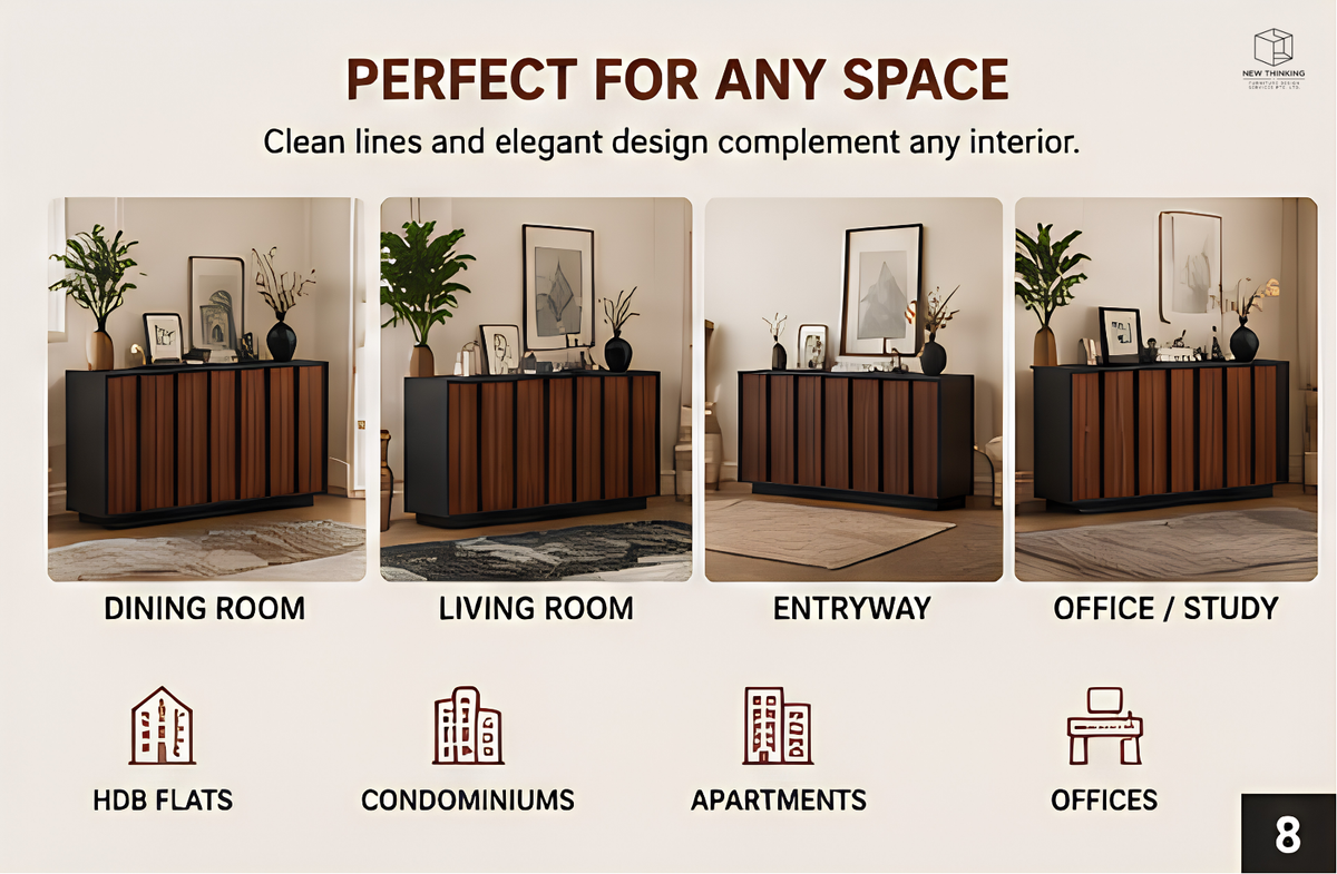Solid Wood Multi-Purpose Storage Cabinet | Shoe Cabinet | Sideboard | Tea Cabinet