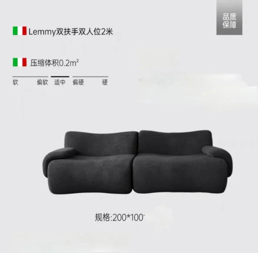 壓縮沙發客廳落地異形轉角自由組合複古風模塊布藝沙發羊羔絨