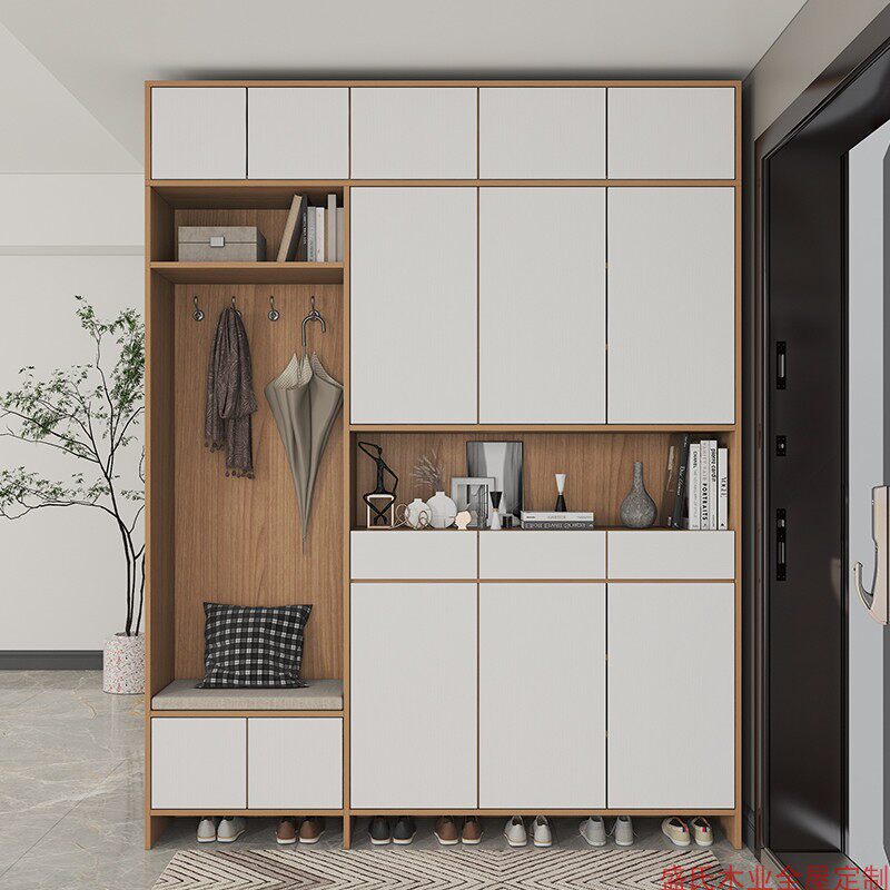 Custom entrance shoe cabinet for home, entryway, hallway cabinet, modern minimalist small apartment storage cabinet, organizing and decorative cabinet