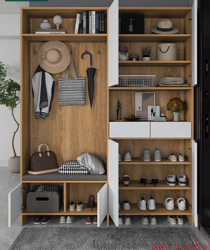 Custom entrance shoe cabinet for home, entryway, hallway cabinet, modern minimalist small apartment storage cabinet, organizing and decorative cabinet